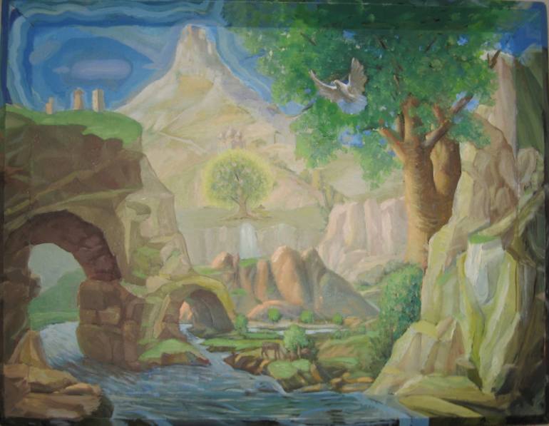 770x597 Saatchi Art The Heavenly Jerusalem Painting By Galina Siraja - Heavenly Painting