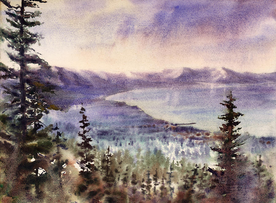 900x662 South Lake Tahoe From Heavenly Painting By Keith Thompson - Heavenly Painting