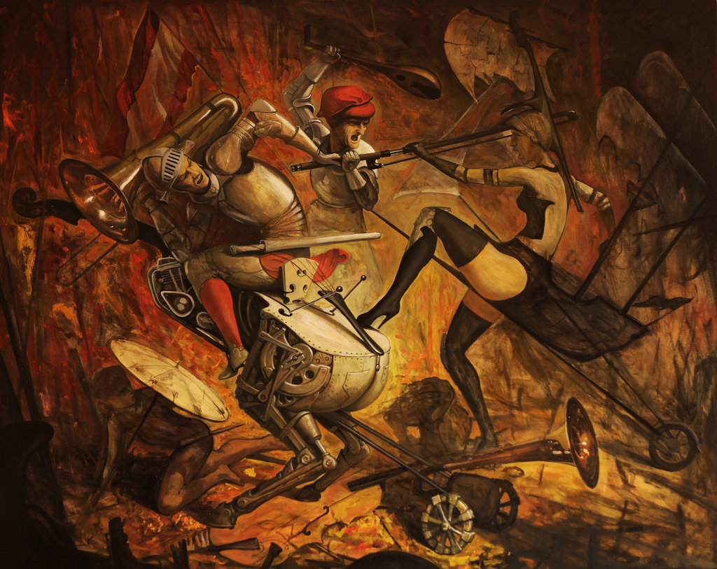 1024x813 Heavy Metal Serenade With Strings Work In Progress By Borda - Heavy Metal Painting