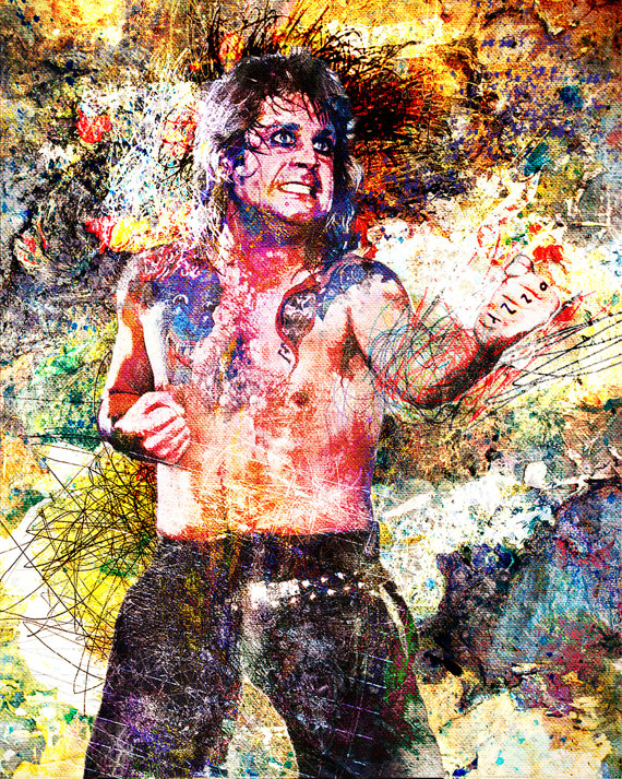 570x713 Ozzy Osbourne Art Ozzy Painting Heavy Metal Original - Heavy Metal Painting