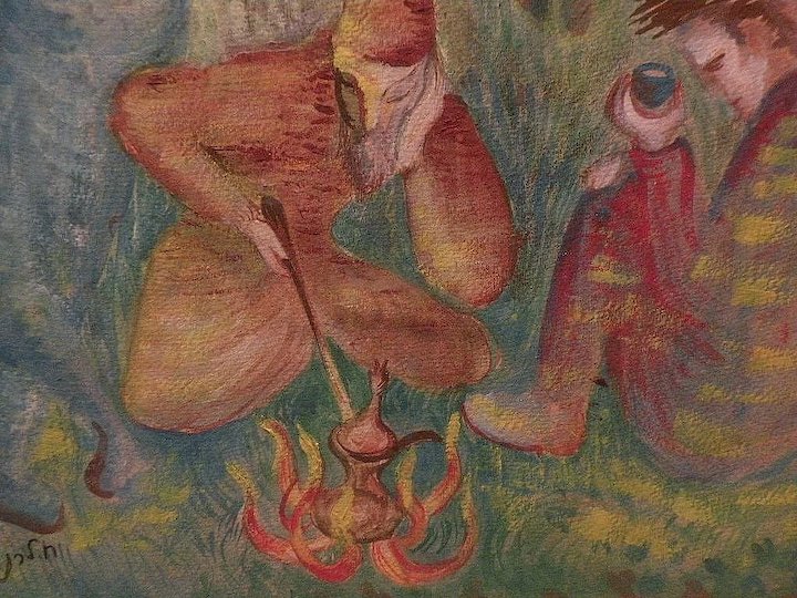 720x540 Milia Laufer (1928 2008) Jewish Art Modern Gouache Israeli - Hebrew Painting