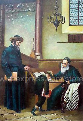 276x400 Handmade Jewish Israel Judaica Hebrew Art Oil Painting Blessings - Hebrew Painting