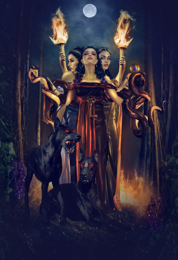 600x877 Hecate By Mari Na - Hecate Painting