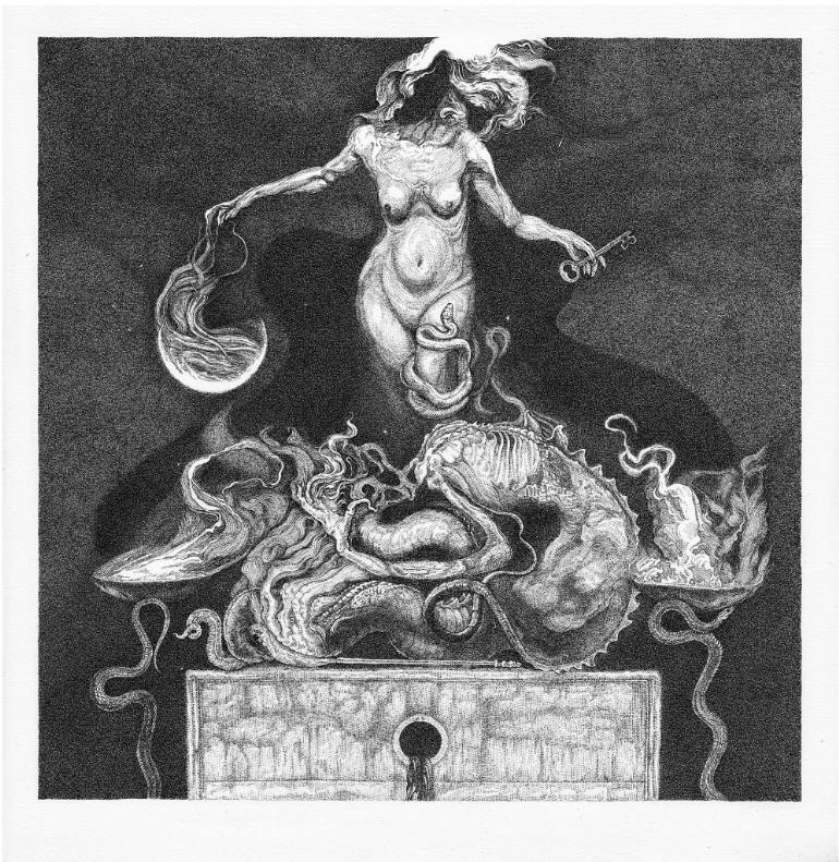 770x791 Saatchi Art Hecate Drawing By Artem Grigoryev - Hecate Painting