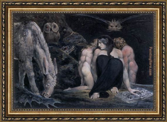 570x419 William Blake Hecate Or The Three Fates Framed Painting For Sale - Hecate Painting