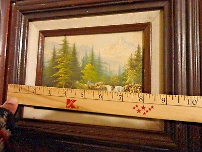 400x300 Signed Original Oil Painting Landscape On 5 X 7 Canvas Framed - Hecho En Mexico Painting