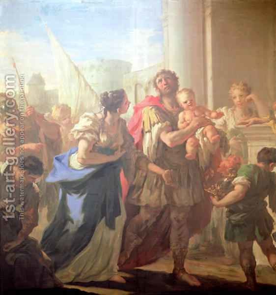 562x600 Hector And Andromache, C.1708 10 Giovanni Antonio Pellegrini - Hector And Andromache Painting