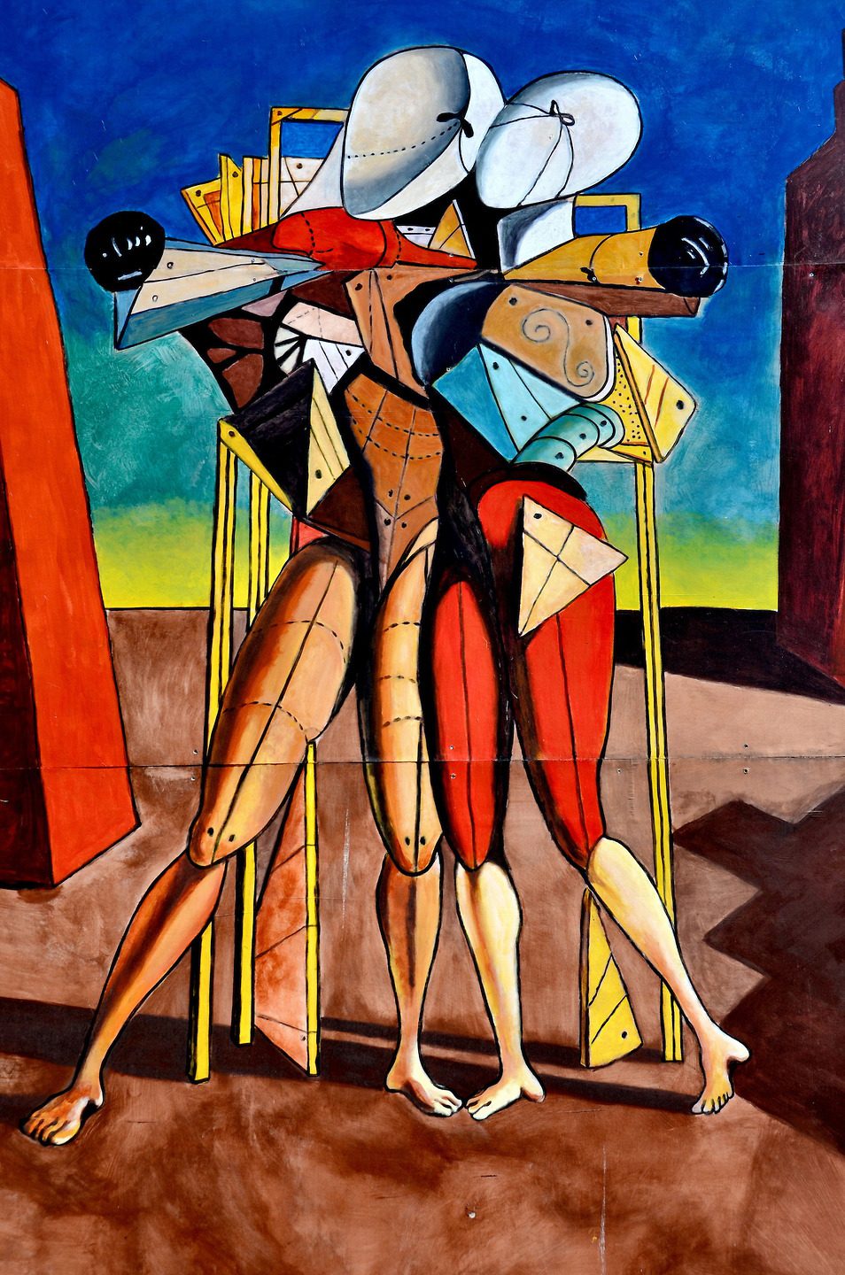 954x1440 Hector And Andromache Mural By De Chirico In Dayton, Ohio - Hector And Andromache Painting