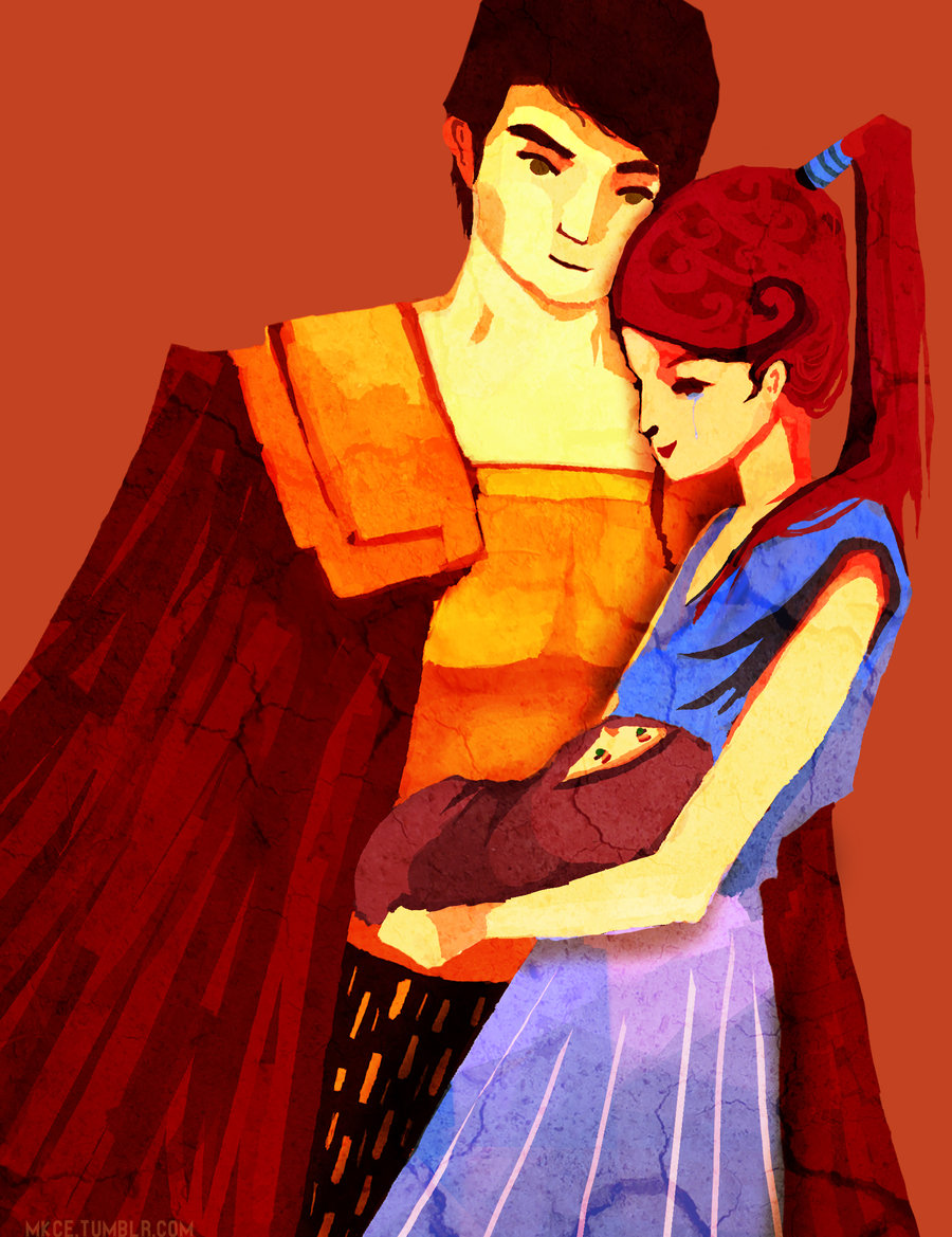 900x1169 Hector And Andromache By Mkce - Hector And Andromache Painting