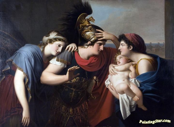 720x525 Meeting Of Hector And Andromache Artwork By Gaspare Landi Oil - Hector And Andromache Painting