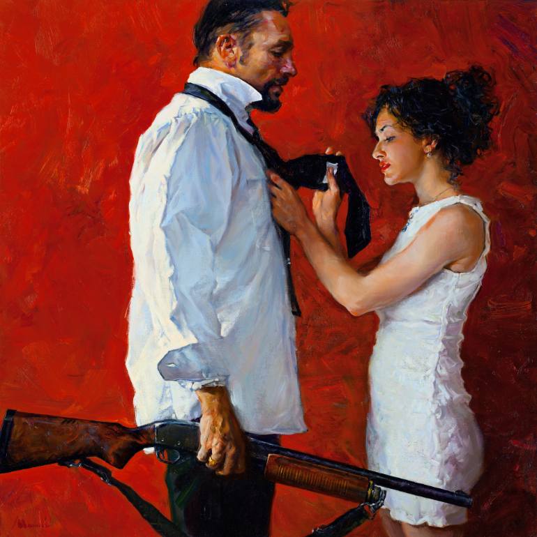 770x770 Saatchi Art Andromache's Farewell Painting By Evgeniy Monahov - Hector And Andromache Painting