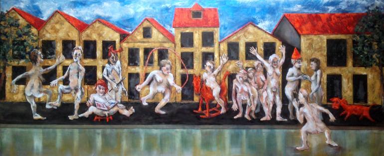 770x313 Saatchi Art Hedonism Painting By Harry Druijf - Hedonism Painting