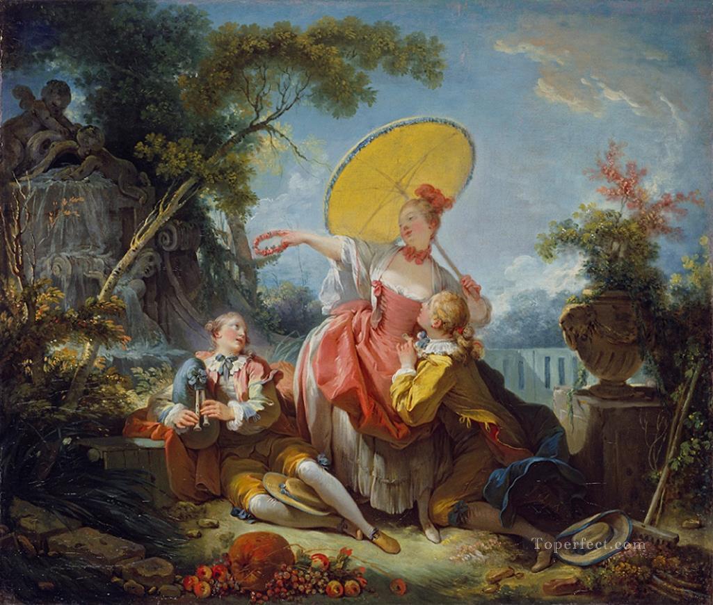 1025x870 The Musical Contest Rococo Hedonism Eroticism Jean Honore - Hedonism Painting