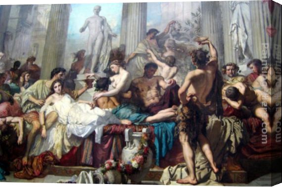 570x379 Unknown Artist Hedonism Stretched Canvas Painting For Sale - Hedonism Painting