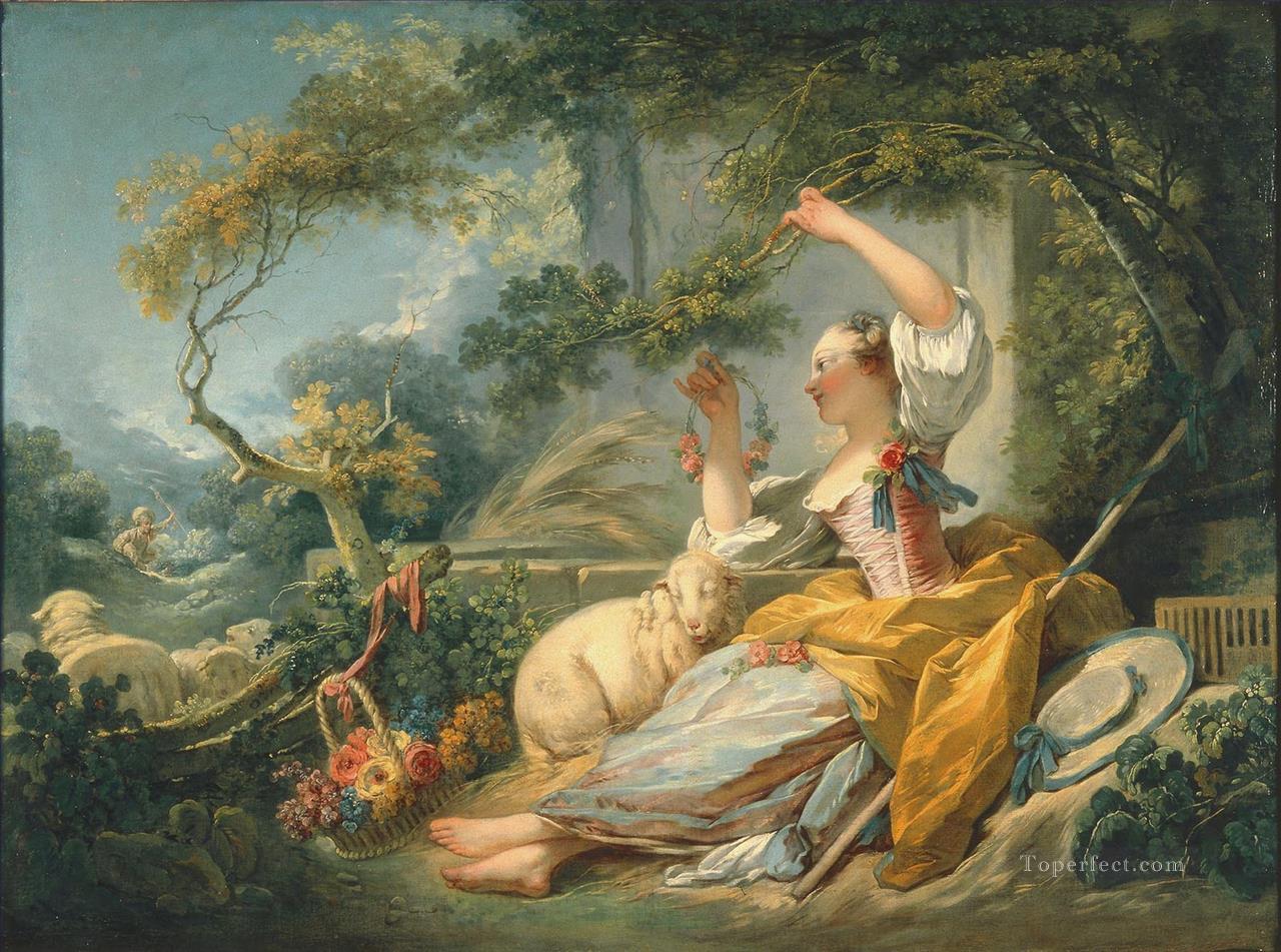 1280x951 Shepherdess 1752 Hedonism Jean Honore Fragonard Painting In Oil - Hedonism Painting