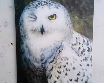 340x270 Snowy Owl Painting Etsy - Hedwig Painting