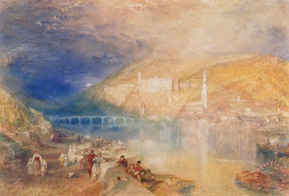 960x652 Joseph Mallord William Turner Heidelberg Sunset Painting - Heidelberg Painting