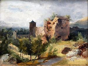 300x225 Painting Landscape Blechen Heidelberg Castle Tower Ruin Art Print - Heidelberg Painting