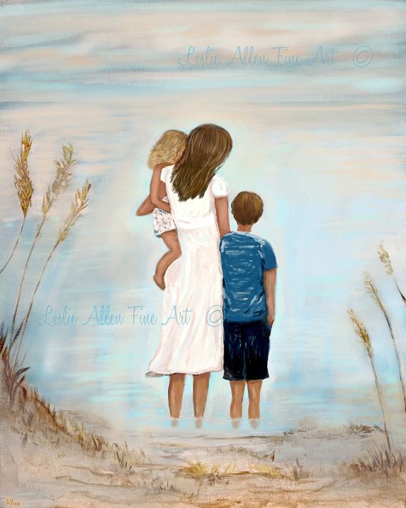 570x713 Mother At Print Daughter Son Brother Sisters Mother Painting Mom - Hein Brothers Painting