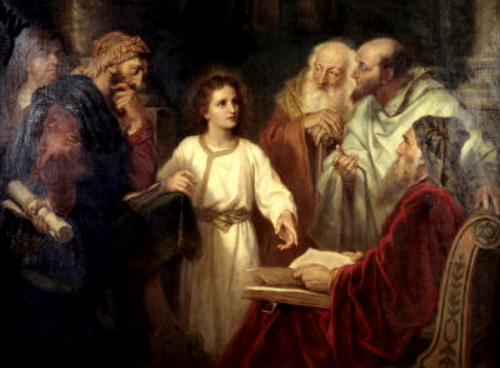 500x368 Heinrich Hofmann.christ In Temple This Painting Was - Heinrich Hofmann Painting Of Christ