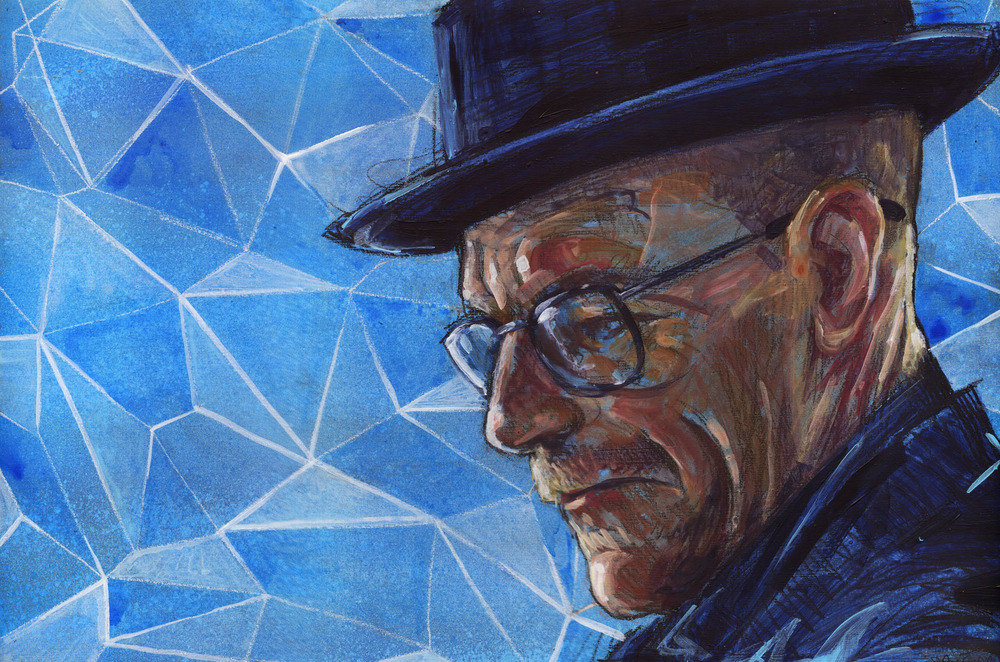 1000x662 Breaking Bad Art Print Heisenberg Portrait Wall Art Walter - Heisenberg Painting