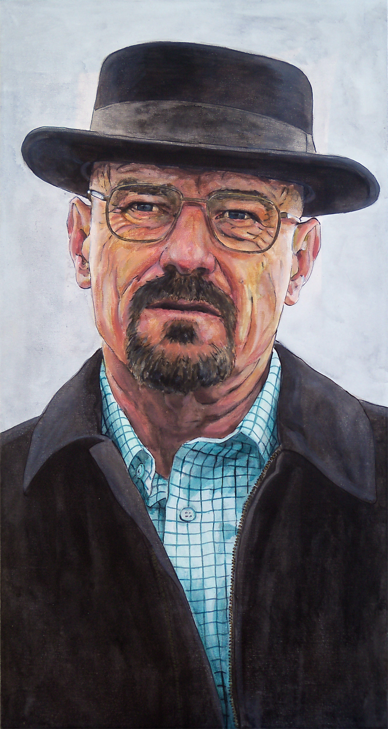 800x1500 Paintings On The Side Heisenberg From Breaking Bad - Heisenberg Painting