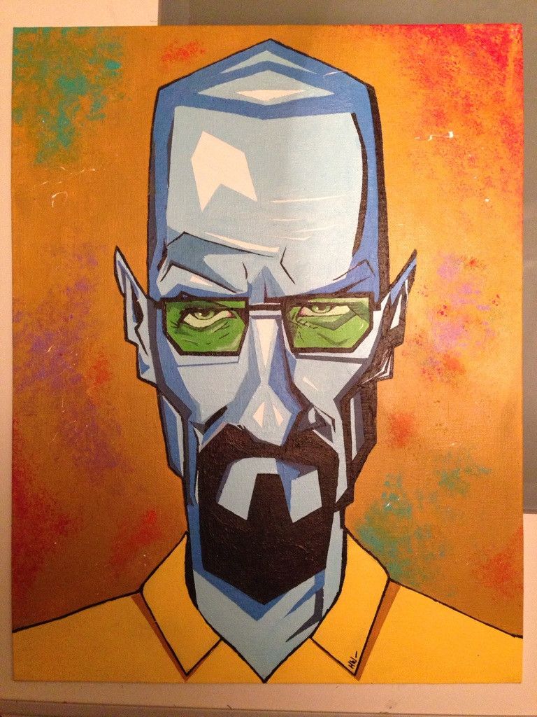 768x1024 So I Painted Heisenberg For My Chem Teacher Heisenberg - Heisenberg Painting