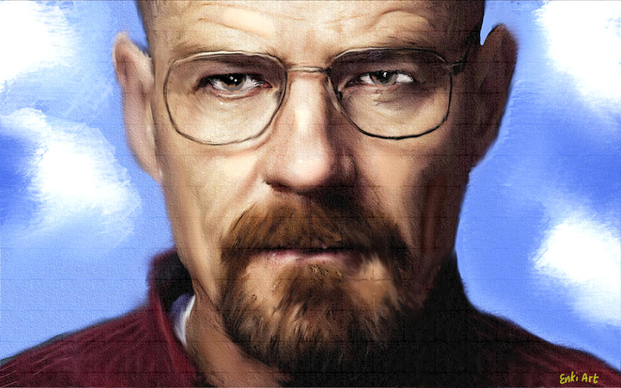 900x562 Walter White Aka Heisenberg Painting By Enki Art - Heisenberg Painting
