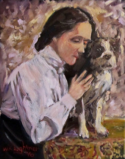 252x320 Helen Keller And Her Dog My Atonement For All Those Re - Helen Keller Painting