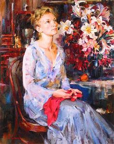 236x296 Oil Portrait Painting By Alexander Clayton Of Helen Keller, Seated - Helen Keller Painting