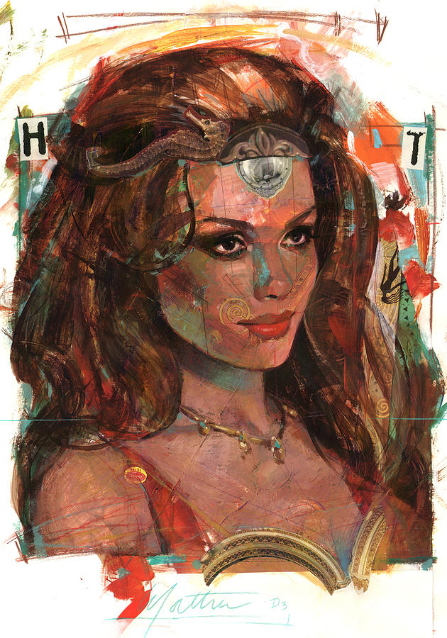 630x900 Helen Of Troy Painting By Bill Mather - Helen Of Troy Painting