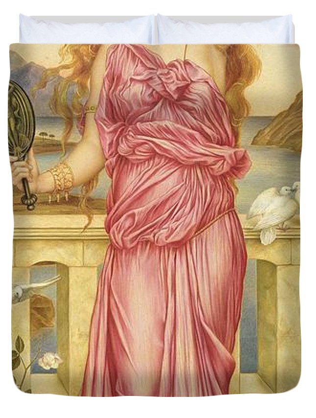 645x853 Helen Of Troy Duvet Cover For Sale By Evelyn De Morgan - Helen Of Troy Painting Evelyn De Morgan