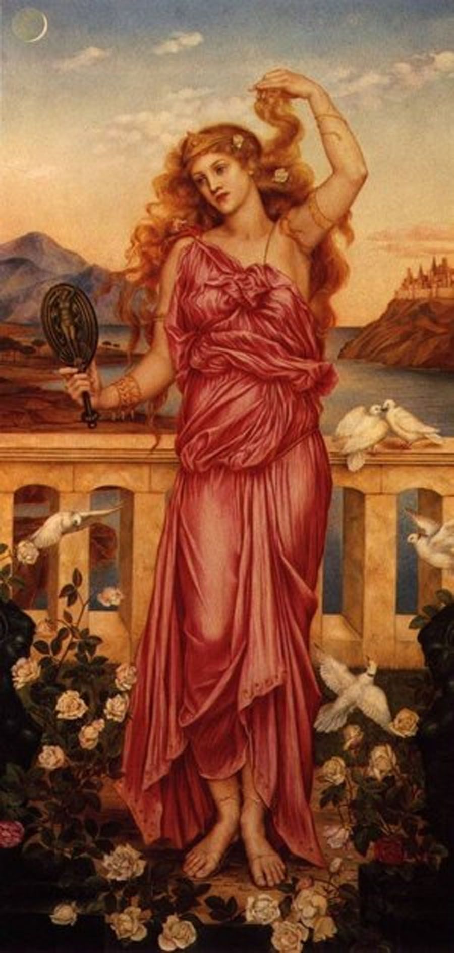 900x1887 Helen Of Troy, Evelyn De Morgan Greek And Roman Mythology - Helen Of Troy Painting Evelyn De Morgan