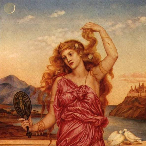 570x568 Helen Of Troy By Evelyn De Morgan Pdf Cross Stitch Pattern - Helen Of Troy Painting Evelyn De Morgan