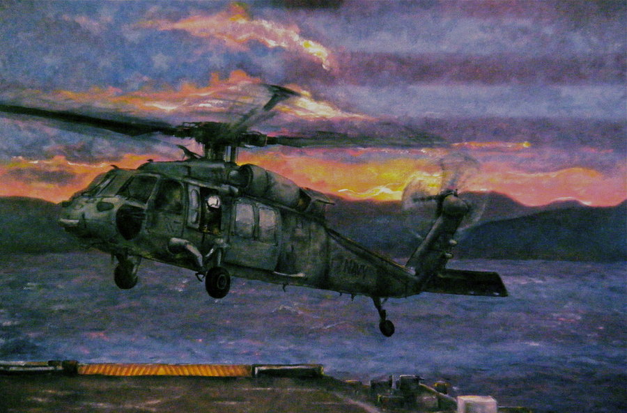 900x593 Helicopter Painting By Jerseygrl422 - Helicopter Painting