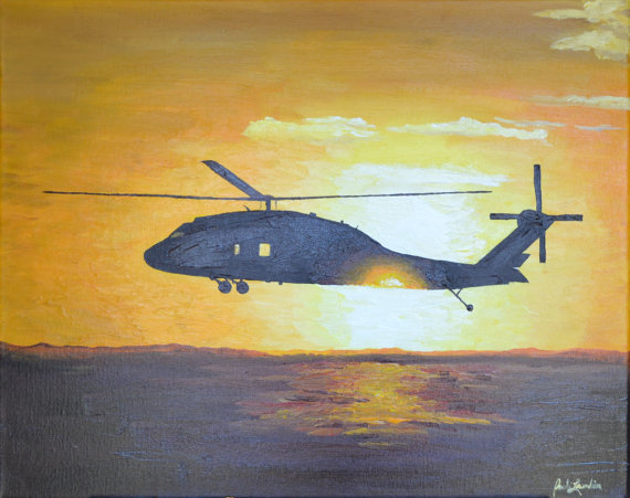 570x451 Items Similar To Blackhawk Helicopter - Helicopter Painting