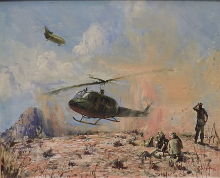 434x350 Painting - Helicopter Painting