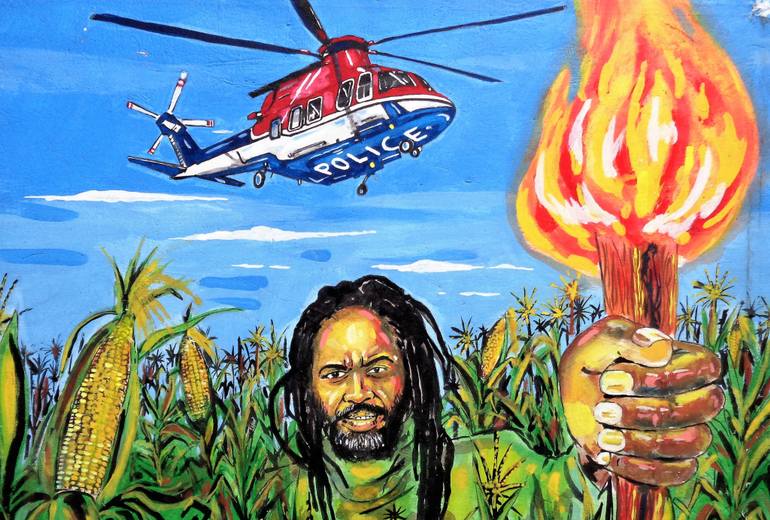 770x520 Saatchi Art John Holt Police In Helicopter. Painting By Oliver Martin - Helicopter Painting