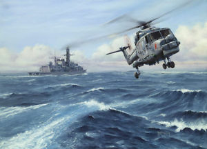 300x216 Westland Lynx Helicopter Painting Art Print - Helicopter Painting