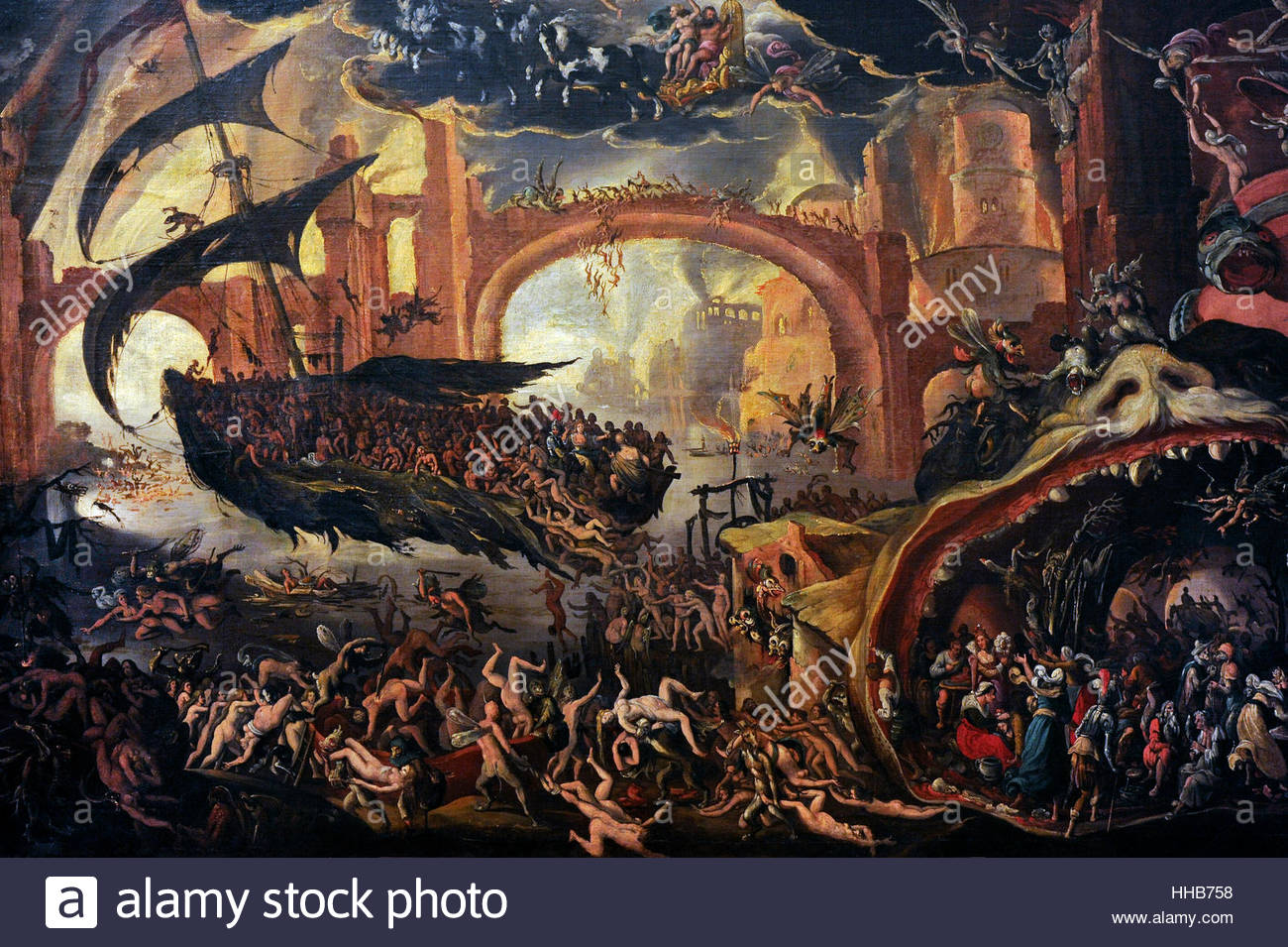 1300x955 Jacob Isaacsz Van Swanenburg (1571 1638). Dutch Painter. Hell - Hell Painting