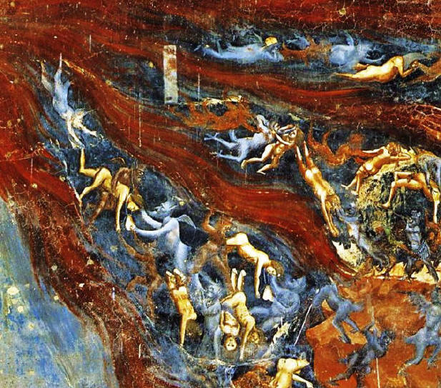 617x543 Painting Of Hell And Devils - Hell Painting