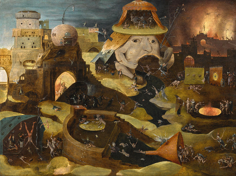 900x674 The Harrowing Of Hell Painting By Follower Of Hieronymus Bosch - Hell Painting