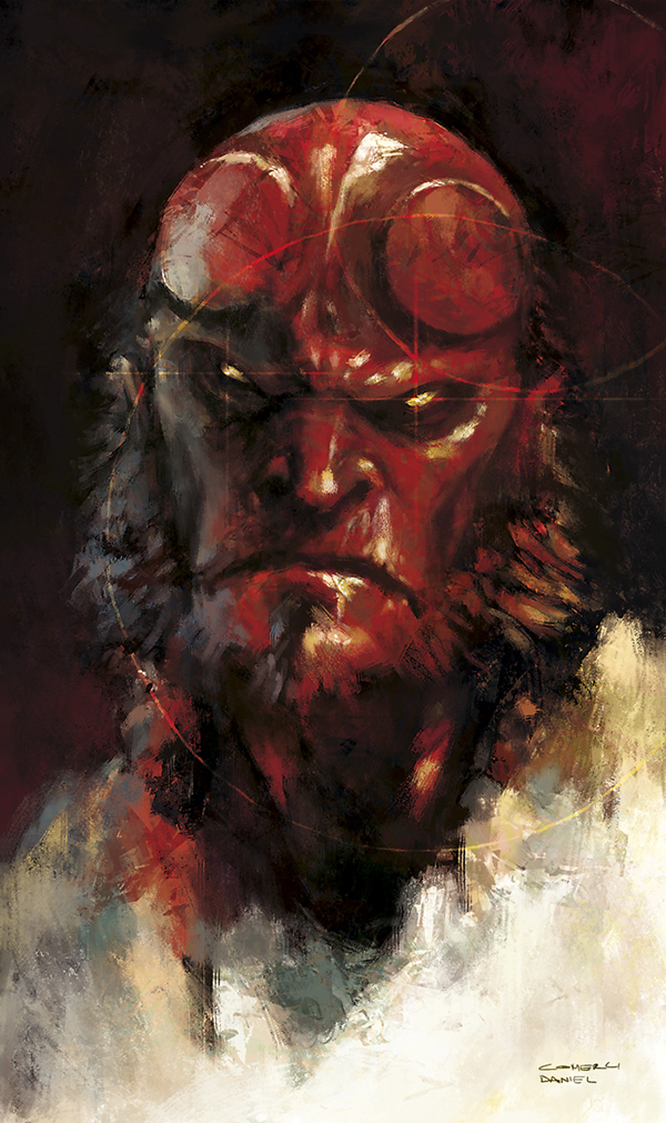 600x1011 Hellboy Fanart By Hounworks - Hellboy Painting