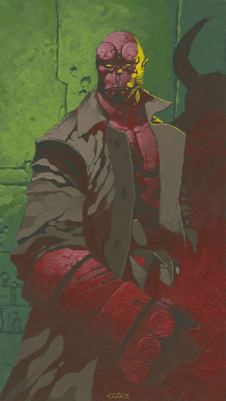 449x795 Hellboy Painting By - Hellboy Painting