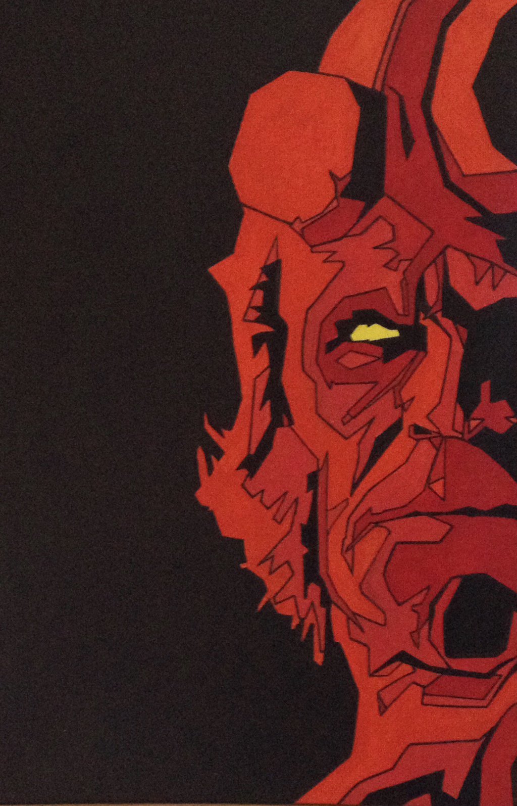 1024x1595 Hellboy Painting By Grubbymunky - Hellboy Painting