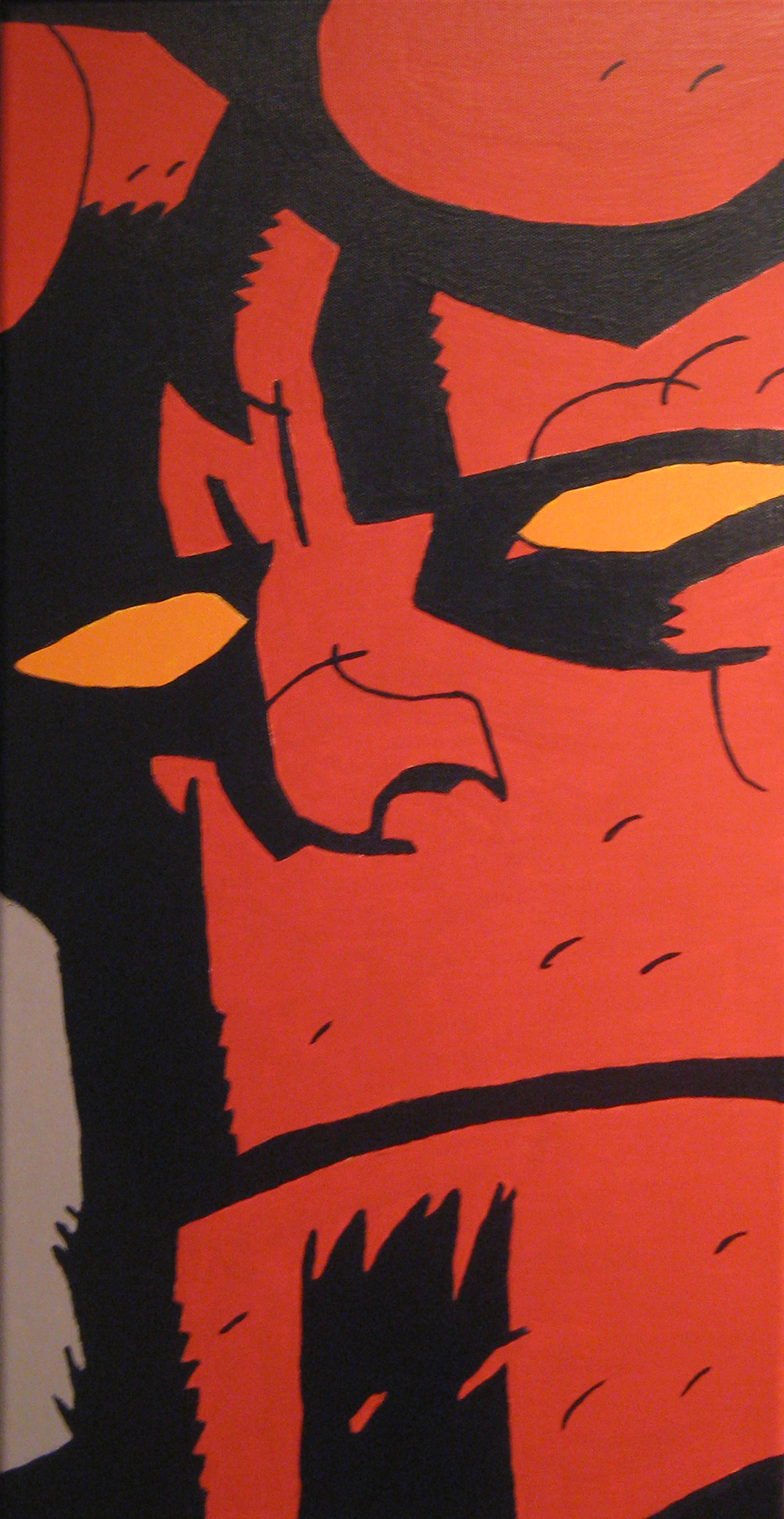 1332x2579 The Real Tom Deal Hellboy - Hellboy Painting