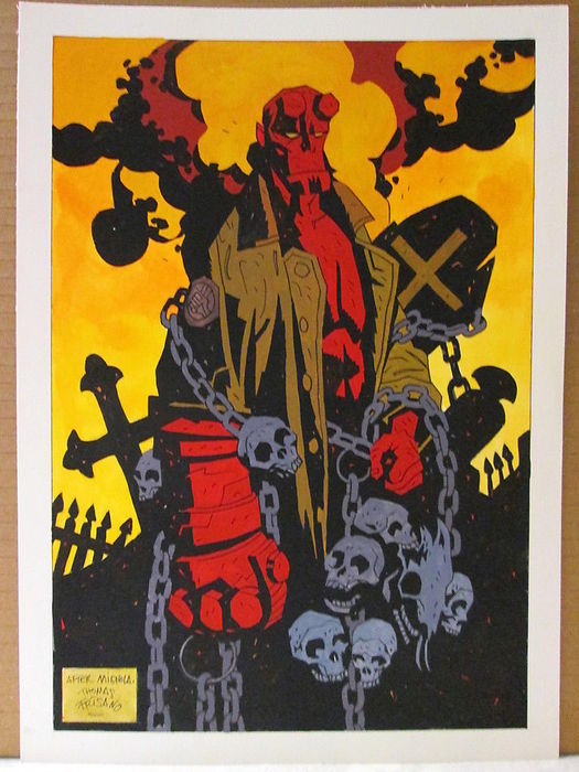 525x700 Frisano, Thomas - Hellboy Painting