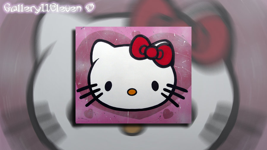 900x506 Hello Kitty Canvas (Design No.2) By D A M I A N - Hello Kitty Canvas Painting