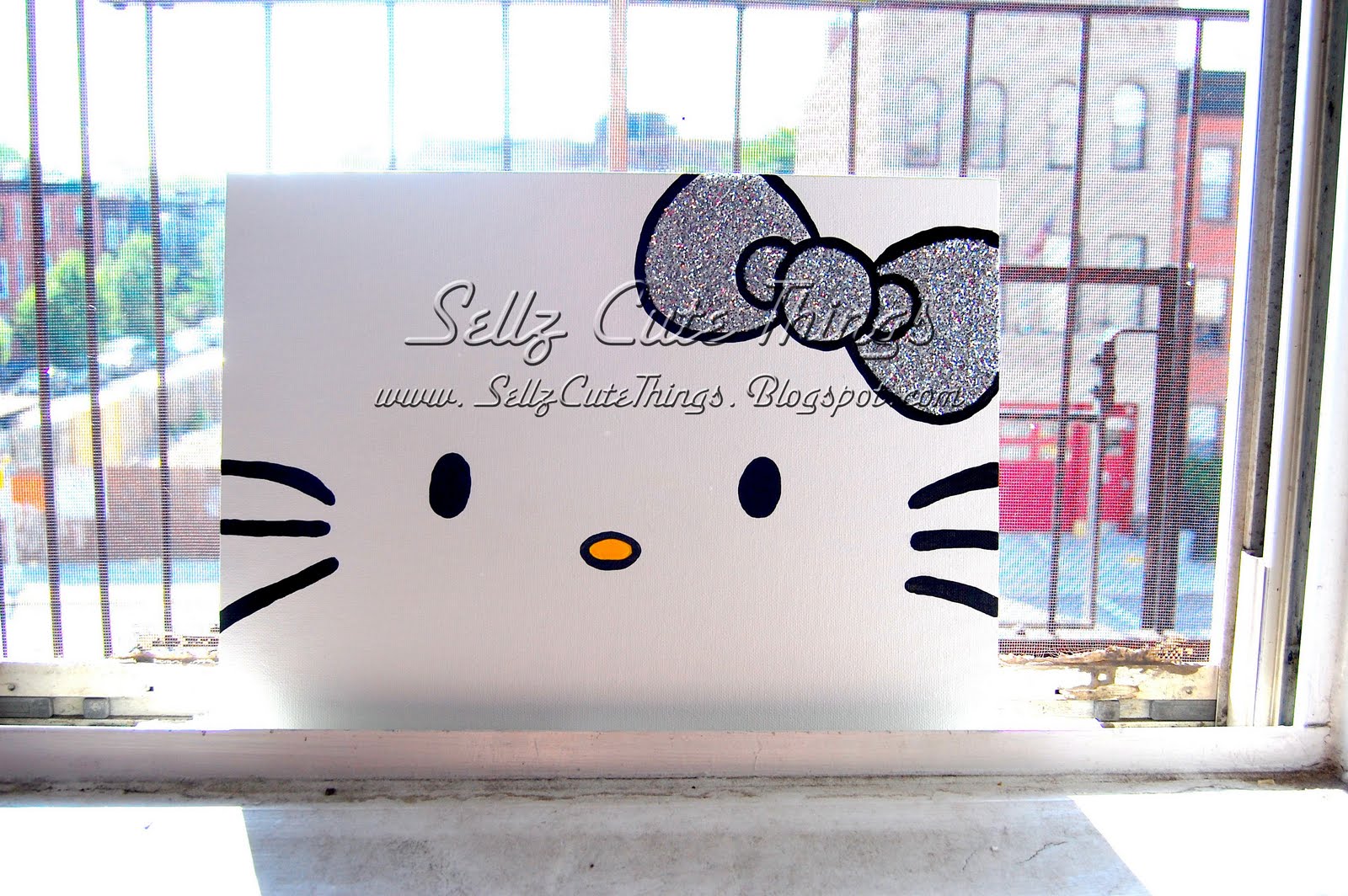 1600x1064 Sellzcutethings Hello Kitty Acrylic Painting On Canvas - Hello Kitty Canvas Painting