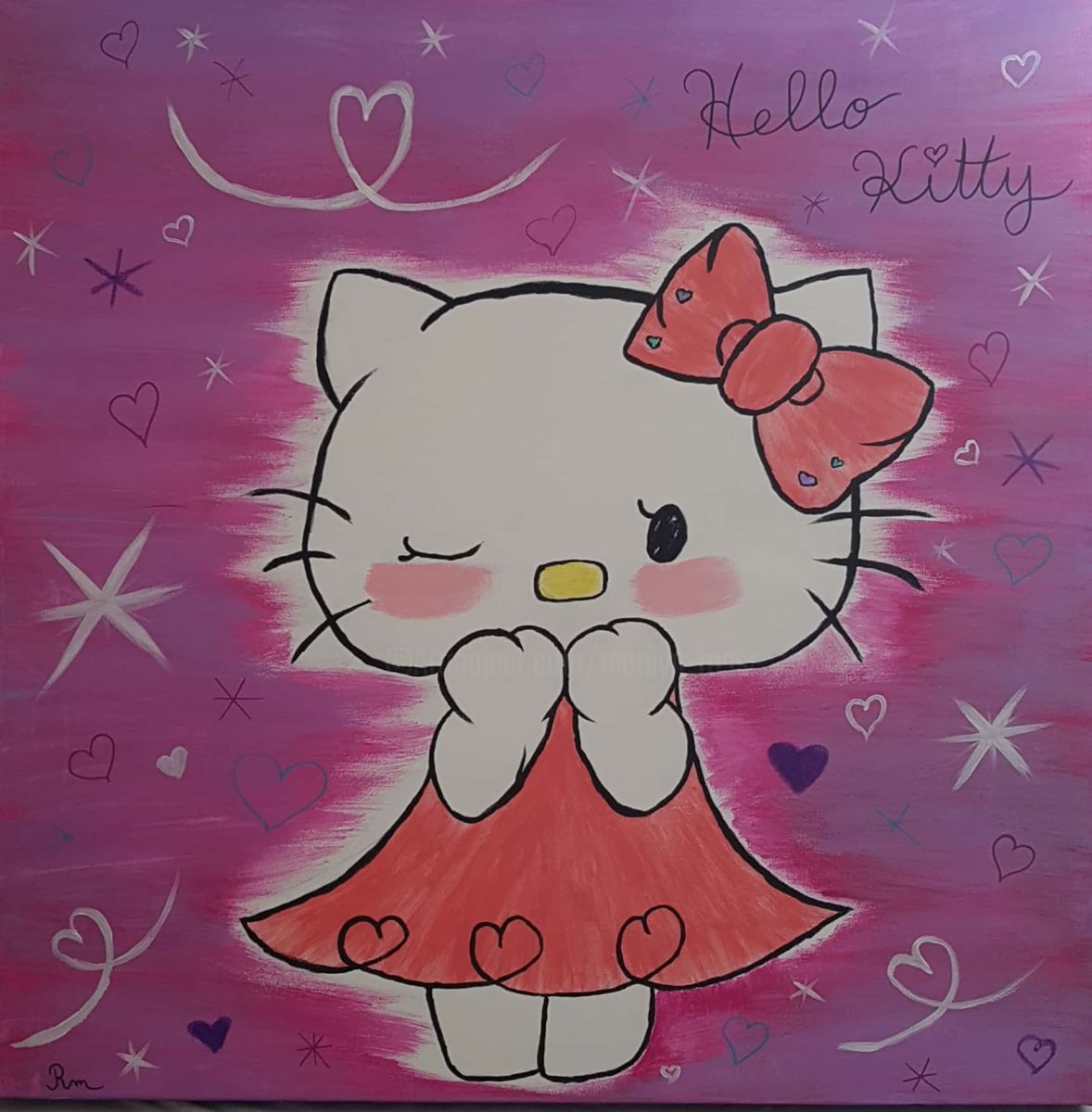Hello Kitty Canvas Painting at Explore collection